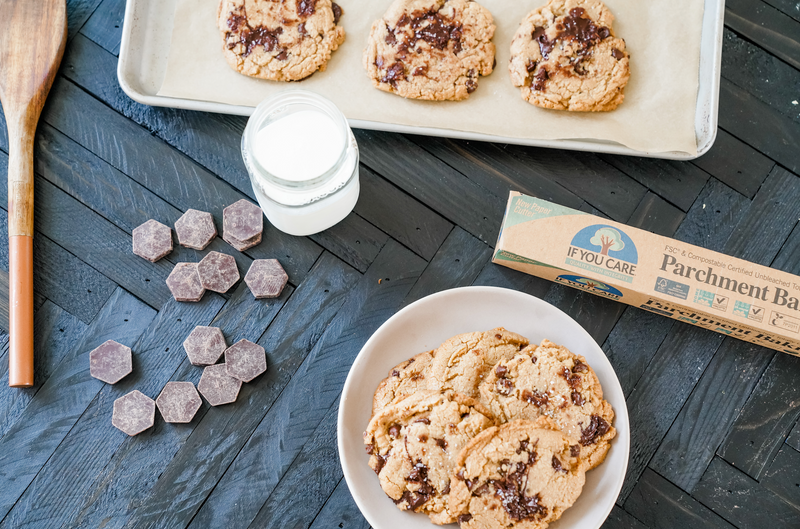 Whole Wheat Tahini Chocolate Chip Cookies with Sea Salt