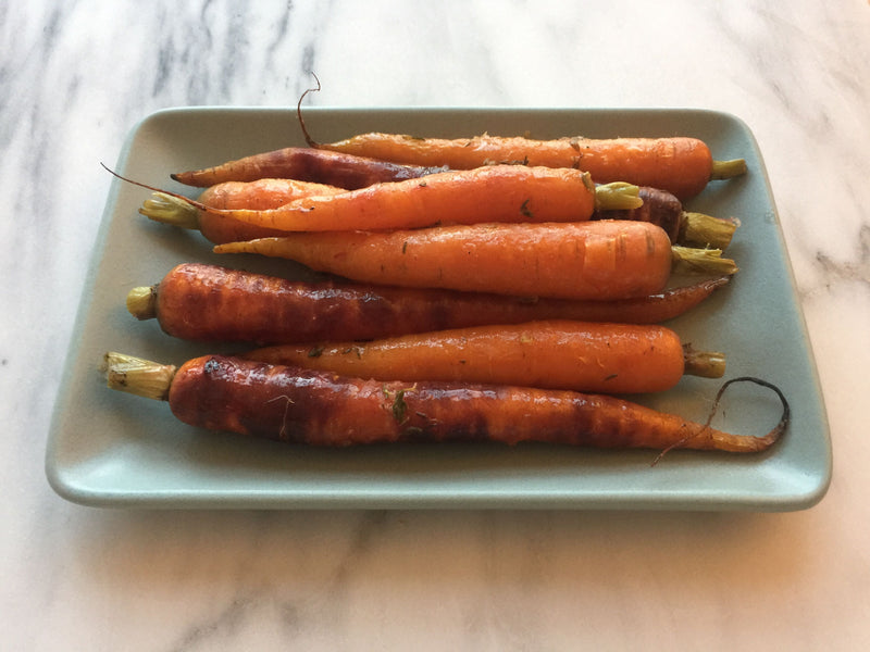 Roasted Rainbow Carrots with Lemon and Thyme