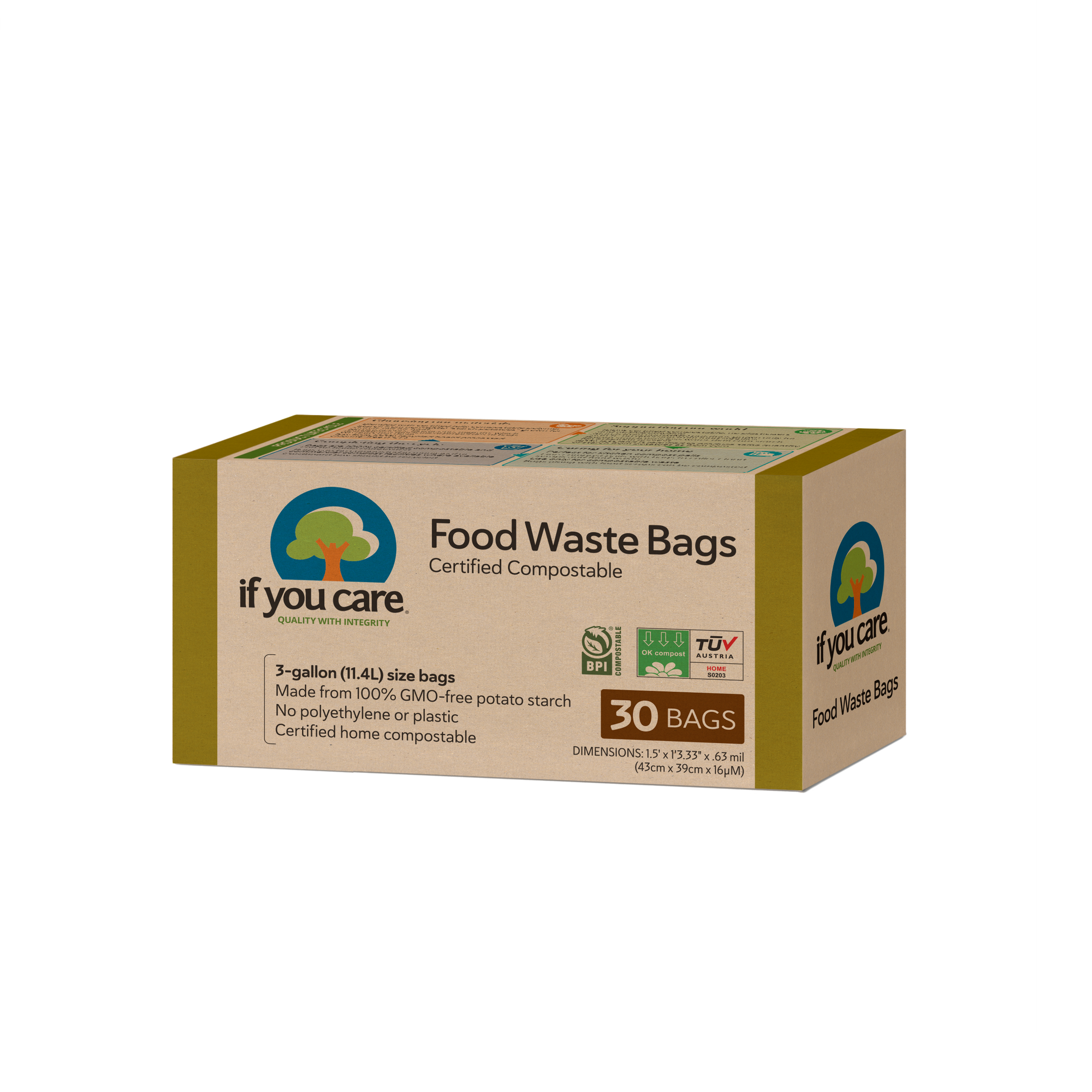 3 Gallon Compostable Trash Bags